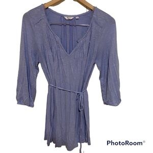 Thyme Maternity Periwinkle Boho Blouse Top Small